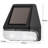 Solar Powered Outdoor Wall Light H:75mm, W:72mm, D:41mm Black
