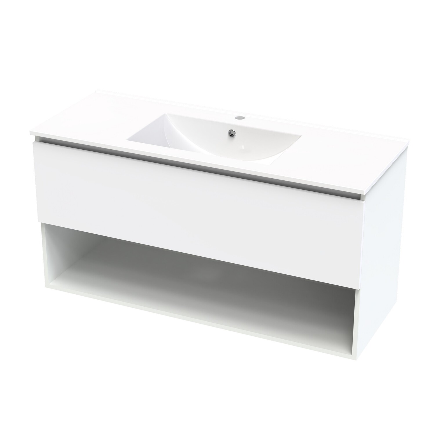 Single Drawer Open Wall Hung Vanity
