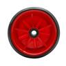 Rubber Tyred Plastic Centered Wheel 90mm 90mm Red