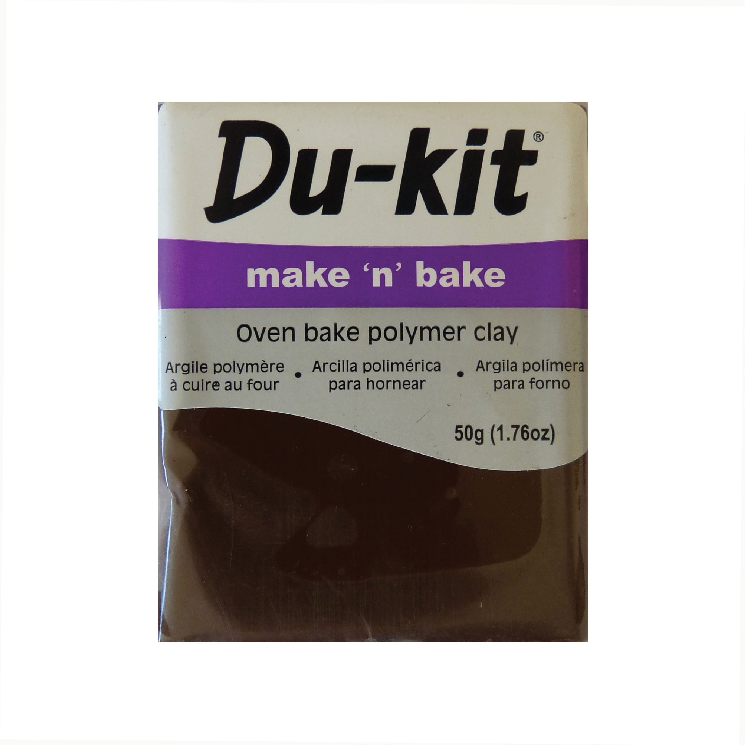 Oven Bake Polmer Clay 50 g Dark Brown
