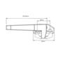 Window Handle Wedgeless Low Profile Left-Hand Face Fix 93mm Black