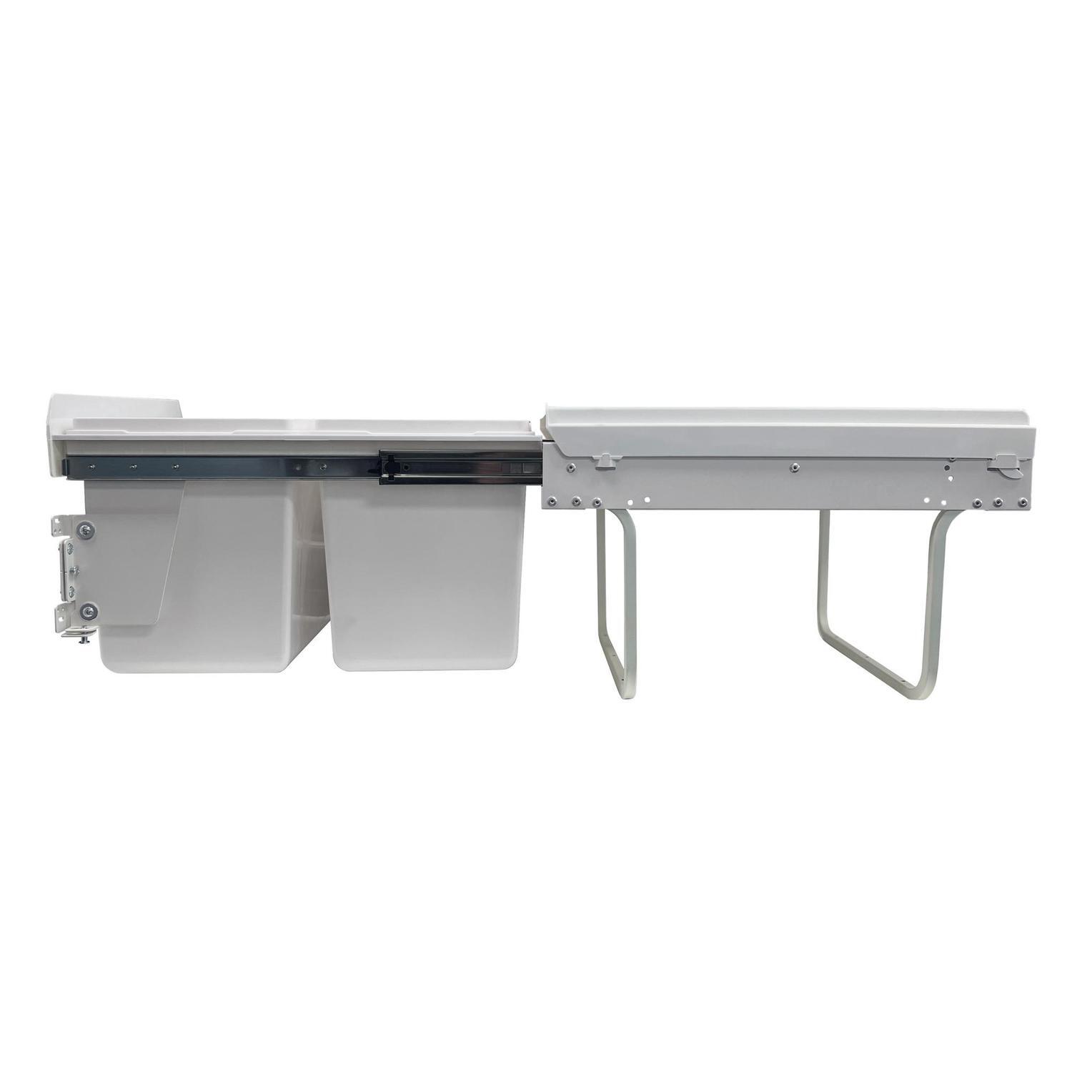 Waste Bin Door Mounted 2 x 15 litre White