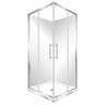 Stellar Twin 90 Square Shower - Flat Wall