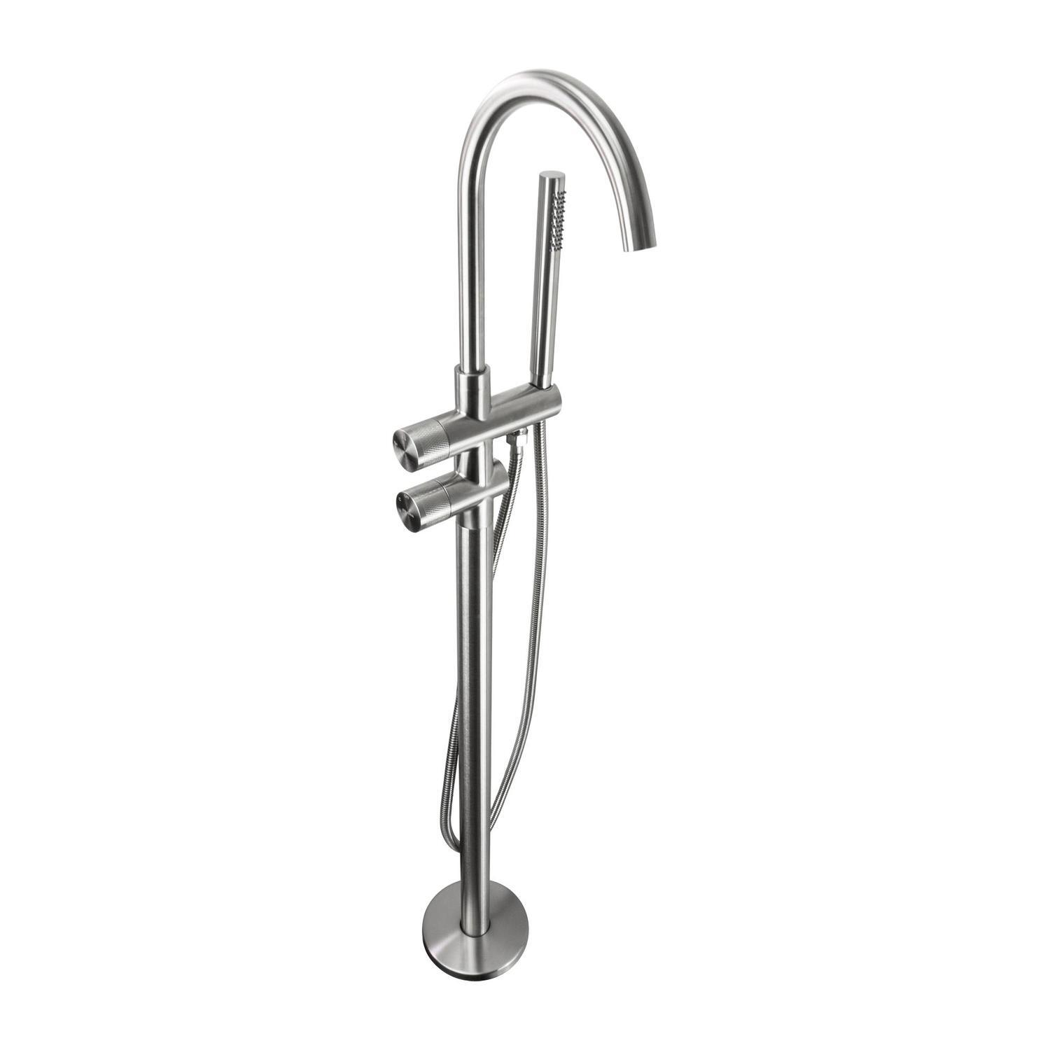 Bath Set with Hand Shower Brushed Stainless
