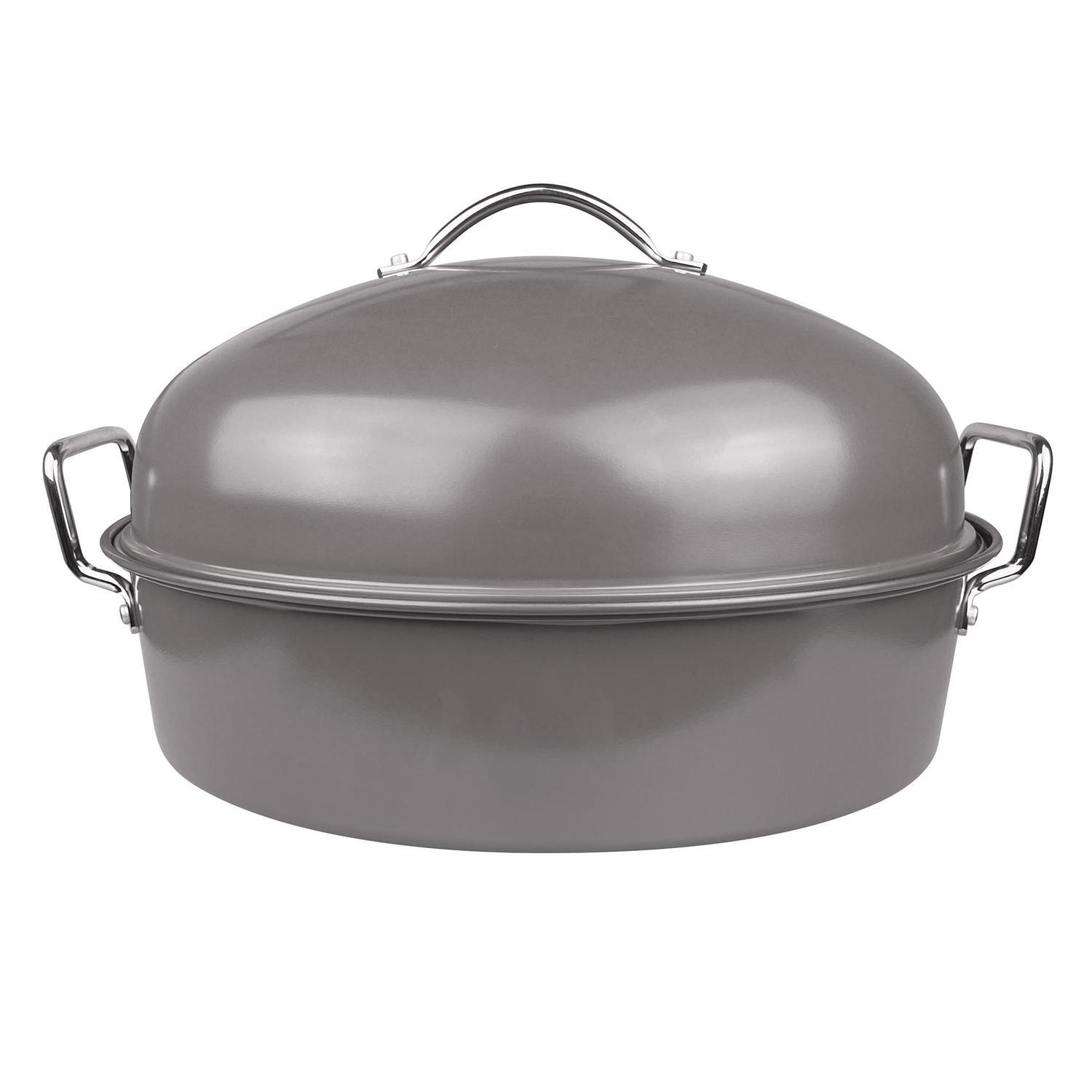 Covered Oven Roaster - Grey