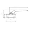 Window Handle Wedgeless High Profile Right & Left Hand 93mm Black