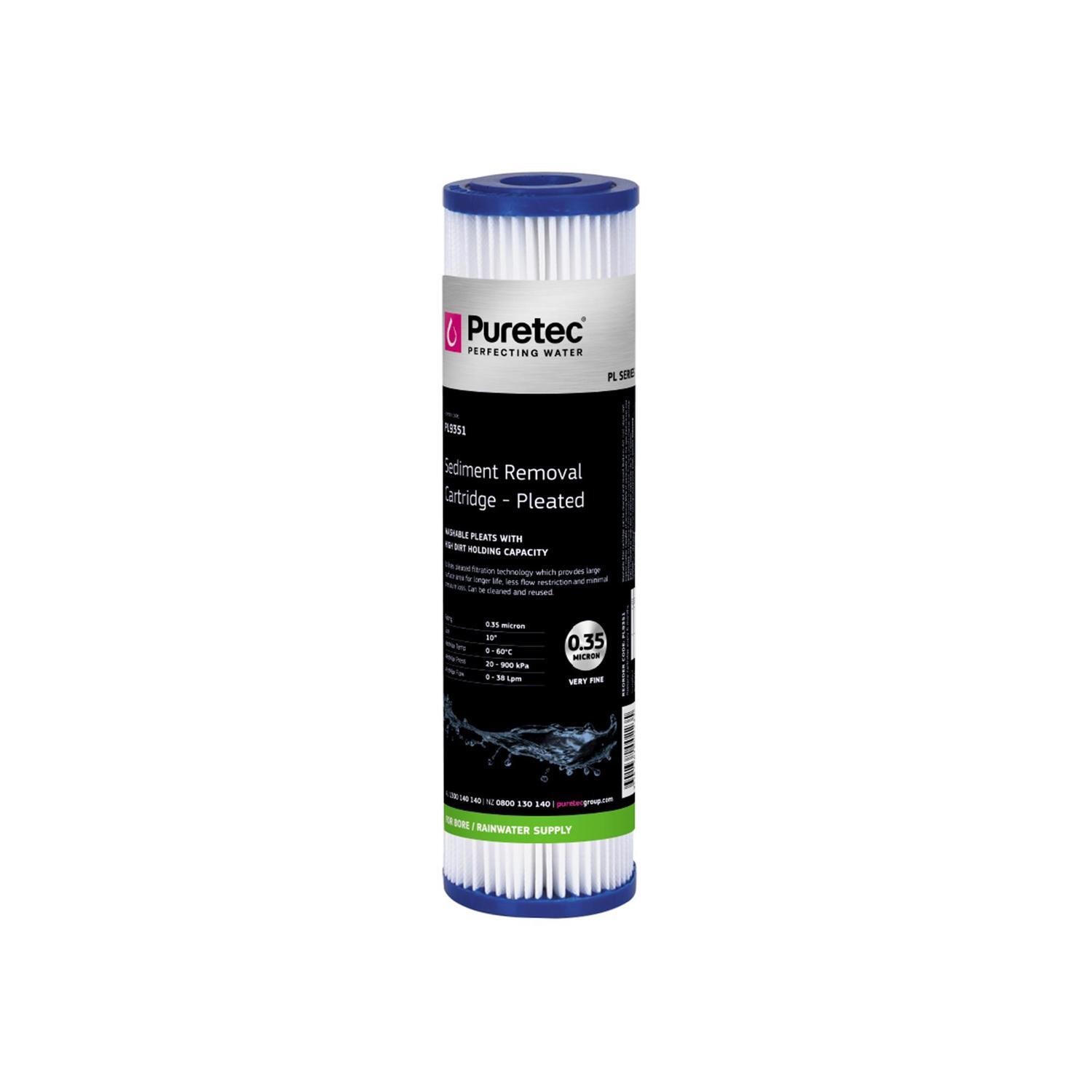 Pleated PL9351 Water Filter Cartridge 10 inch White