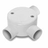 Conduit Junction Box Circular 3 Way 75x35mm 25mm Grey