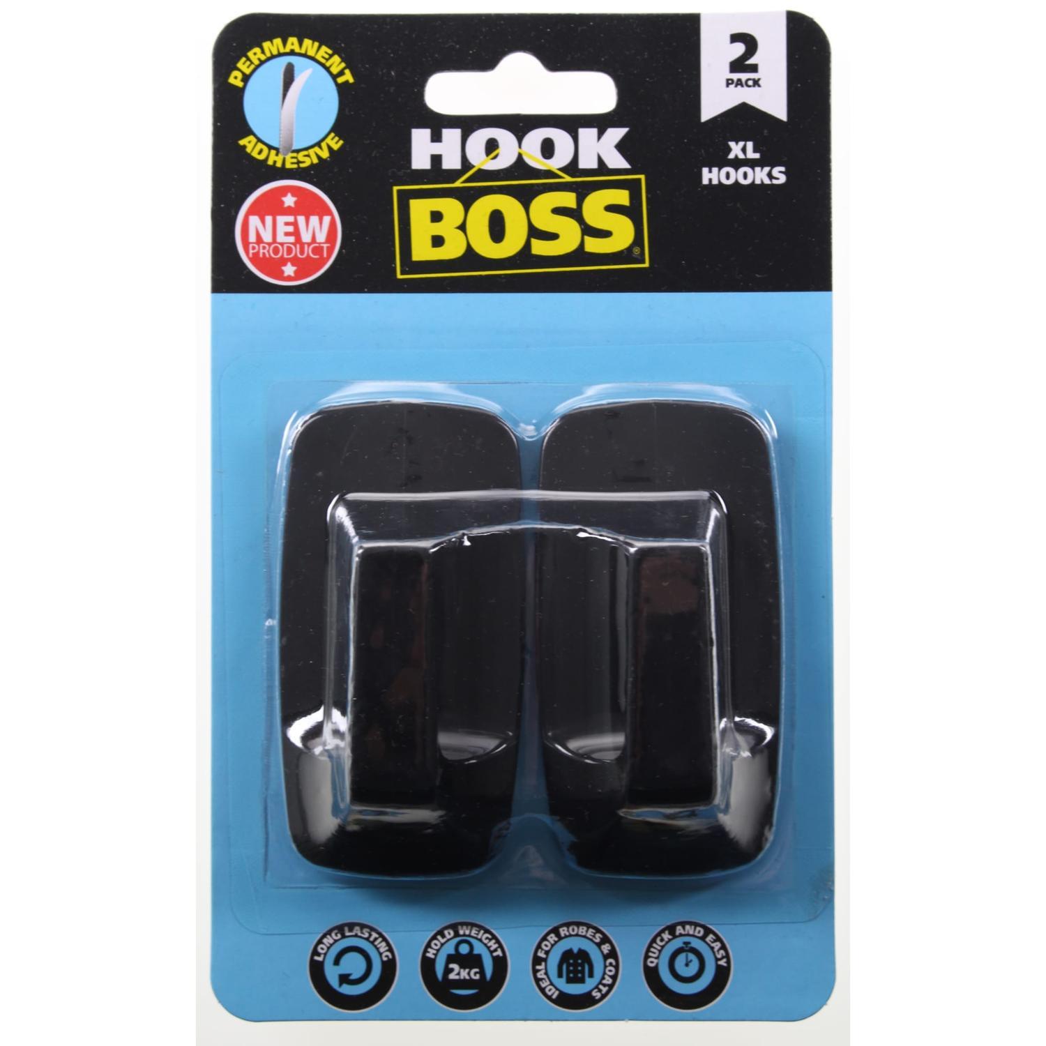 Permanent Hook 2 Pack Black