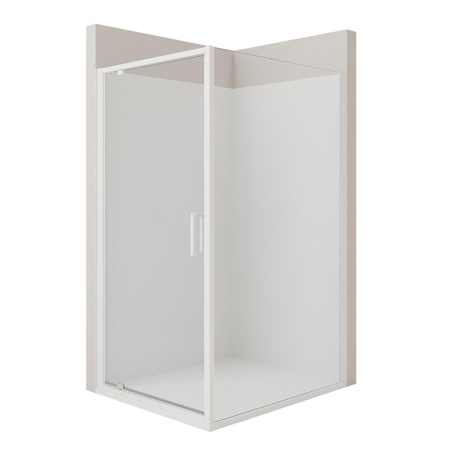 T Screen Right Hand 2 Sided Flat Wall Shower 1200 x 900mm White