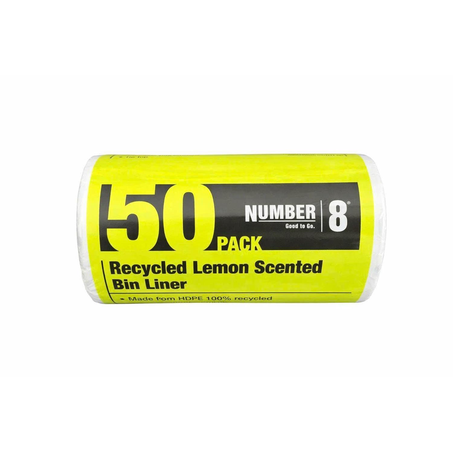 Bin Liner Tie Top Lemon Scent S/18L 50 Pack