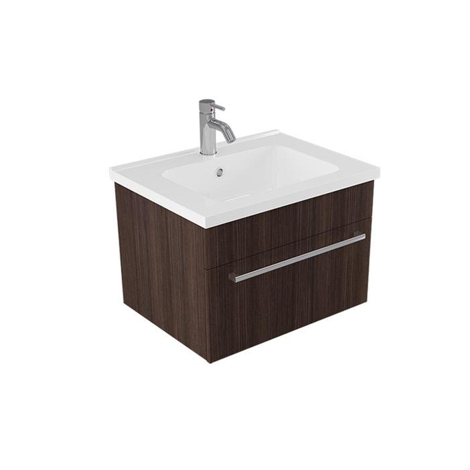 Wall Vanity 600mm Charred Oak