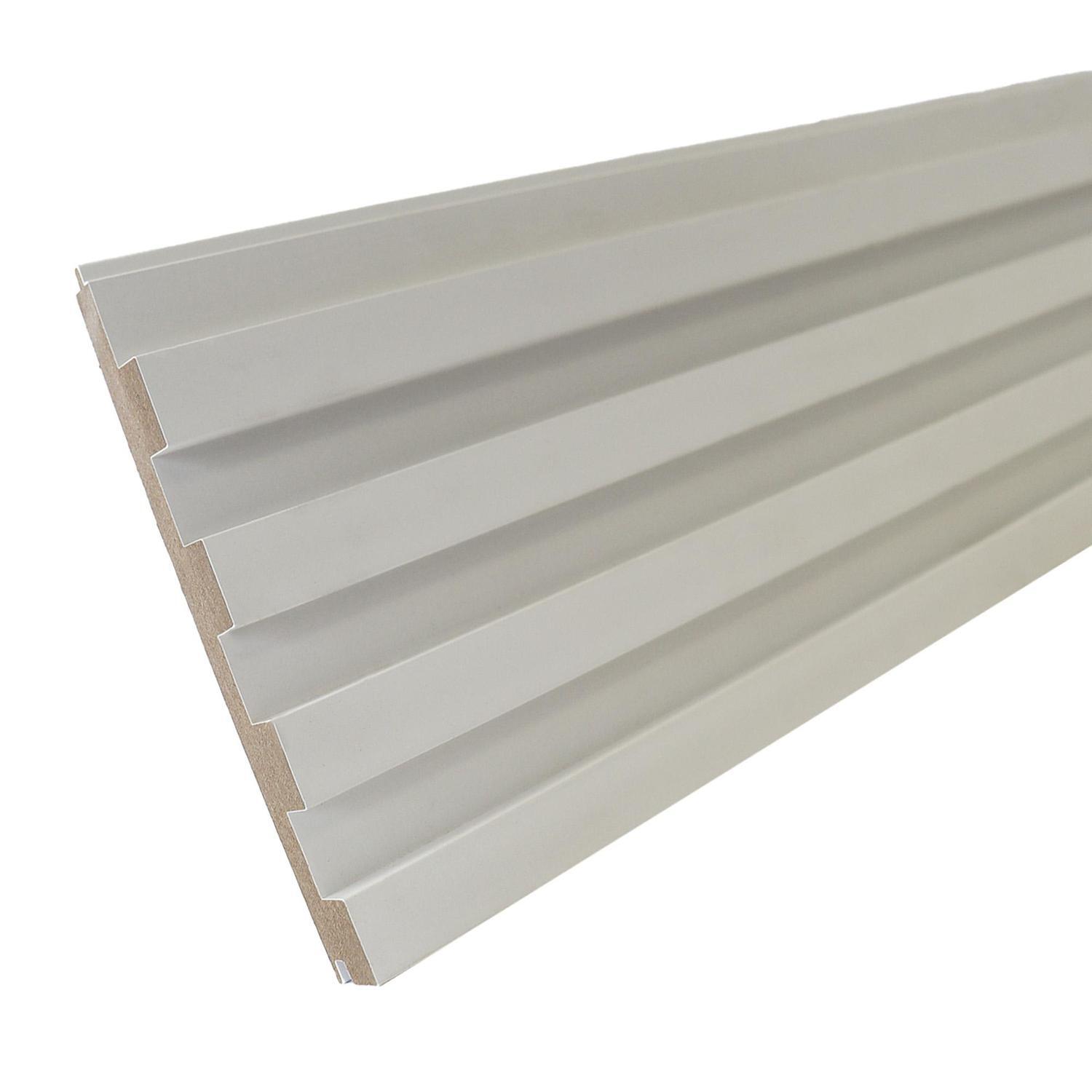 MDF Panel Fluted Large W: 170mm, D: 18mm, L:2.4m White
