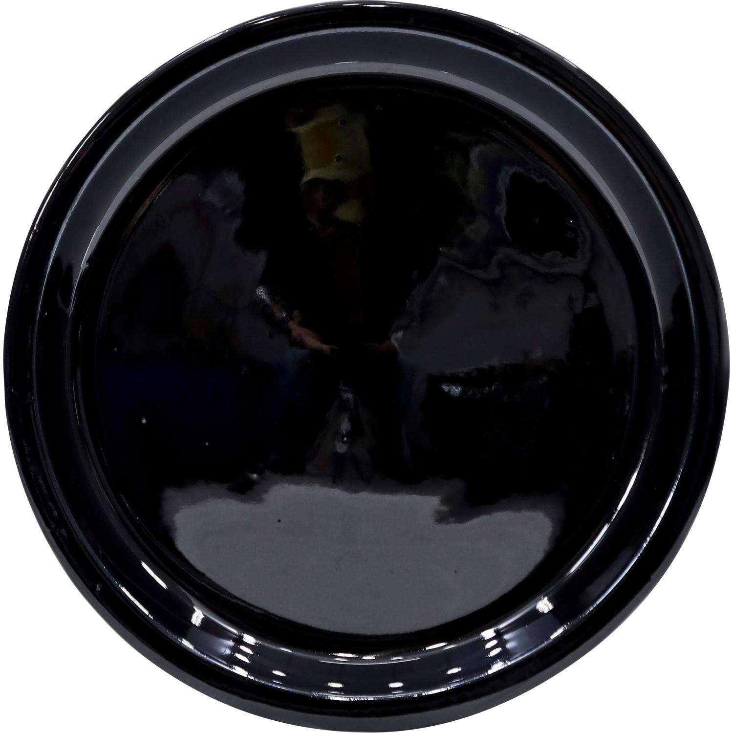 Glazed Round Saucer 26cm Black