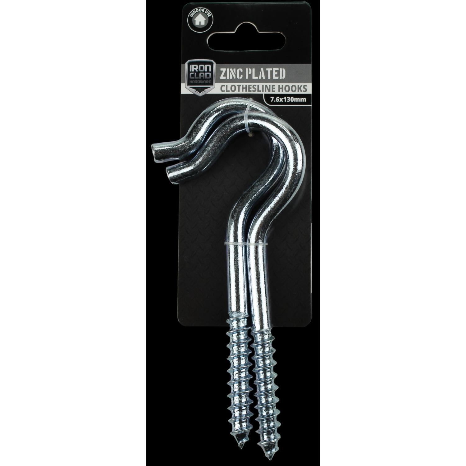 Clothesline Hook 130mm Zinc Plated
