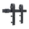 Side Mounted Barn Door Hardware Kit 2m Black