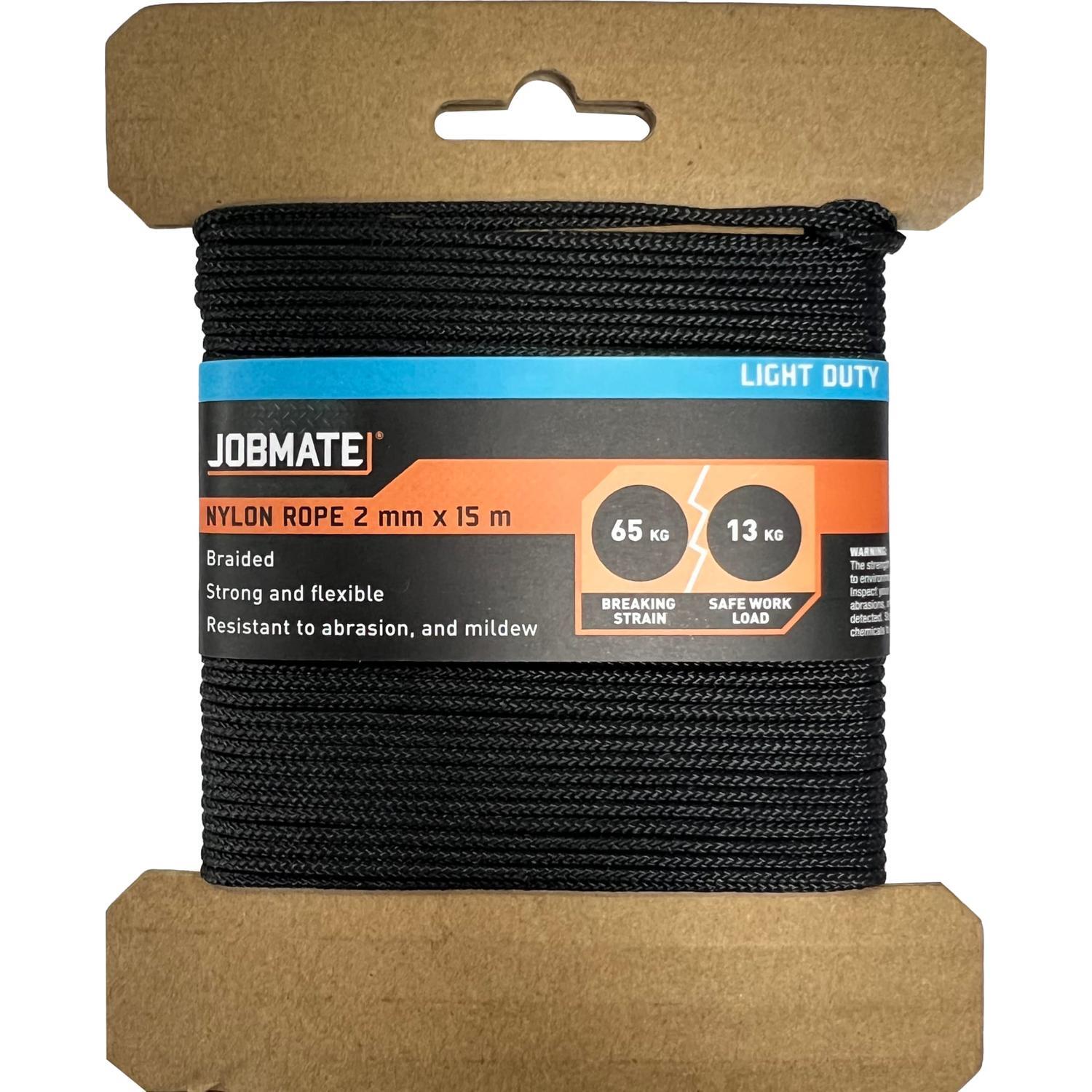 Nylon Rope 2mm x 15m Black