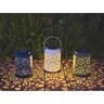 Solar Celeste Iron Lantern White 12 x 17.5cm Warm White