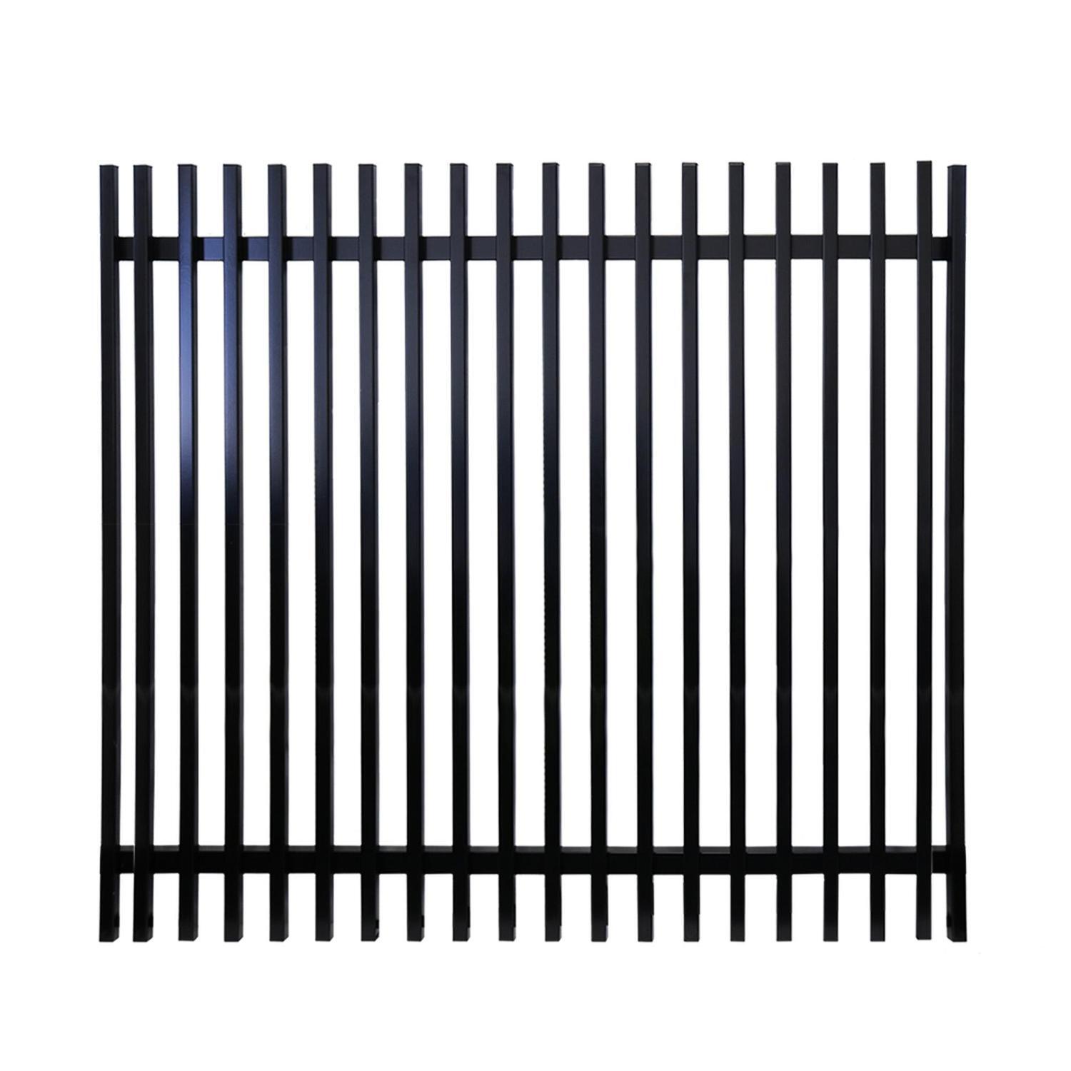 Aluminium Batten Driveway Gate H:1500mm x W:1470mm x D:65mm Black