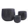Tulip Round Terrazzo Pot S Black