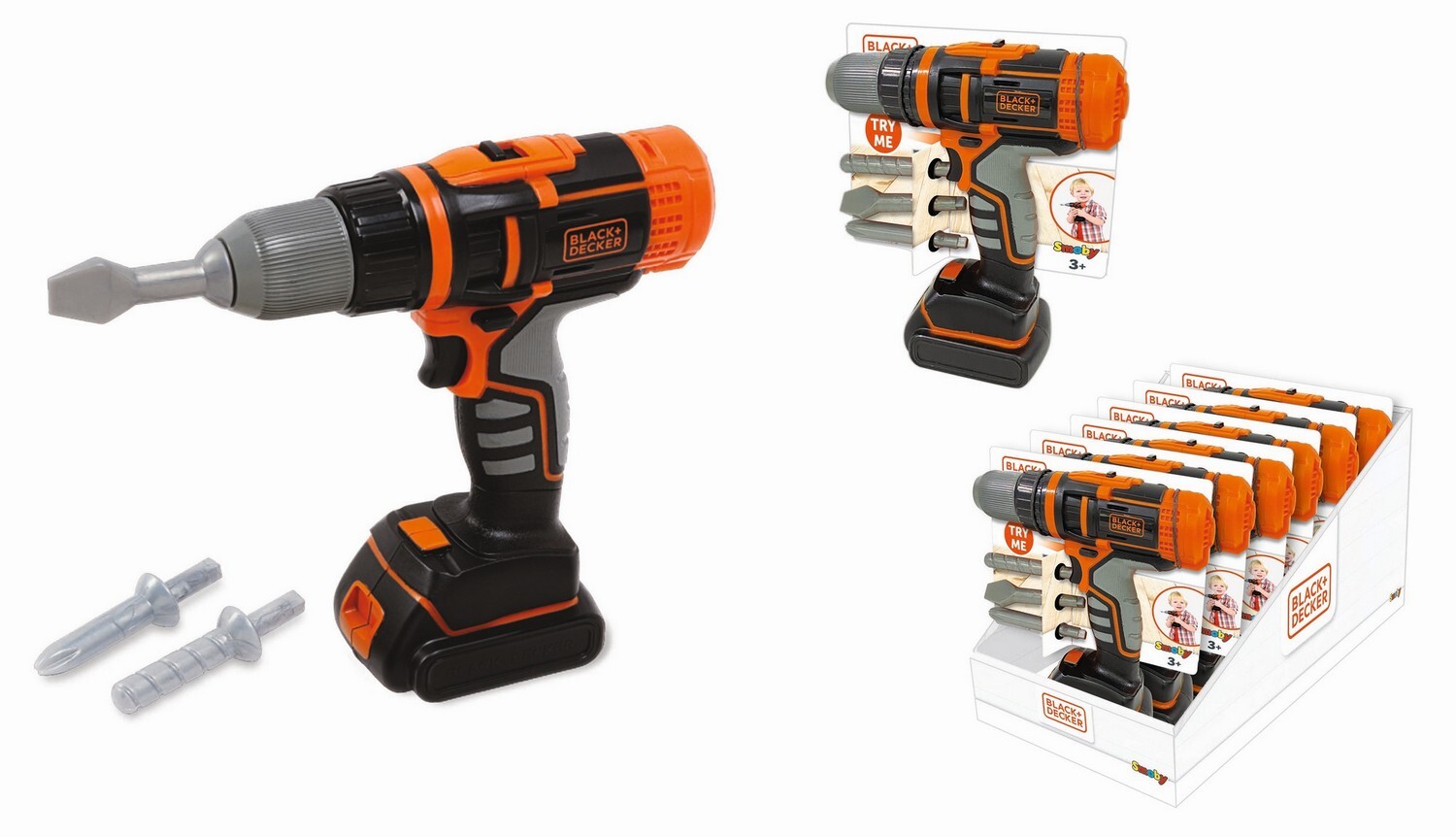 Toy Drill Mechanical w/accessories B&D