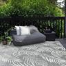 Muri 160x230cm Foliage Mid Grey Outdoor Rug