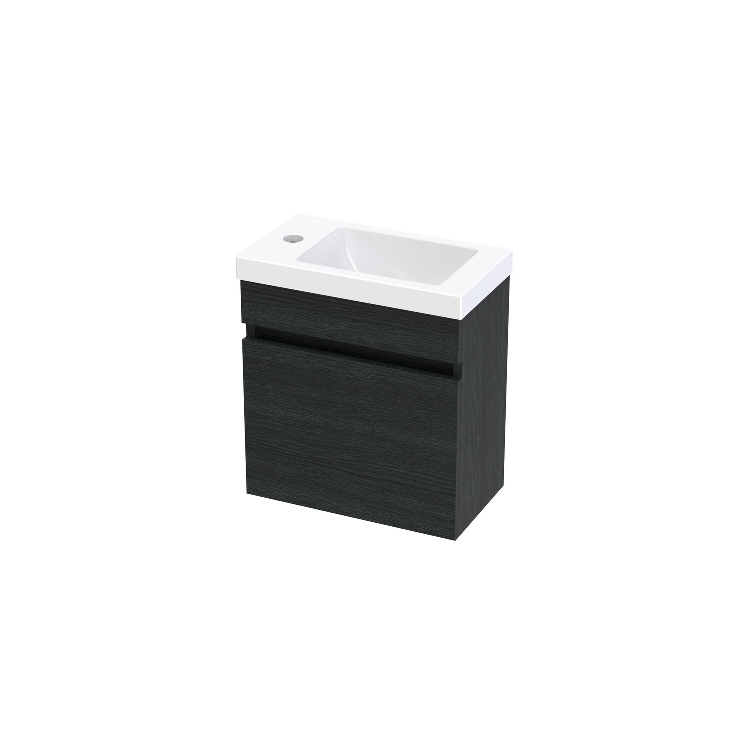 Pacific Rise 400 Wall Left Hinge Charred Oak