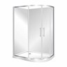 Round Shower Flat Wall Left Hand