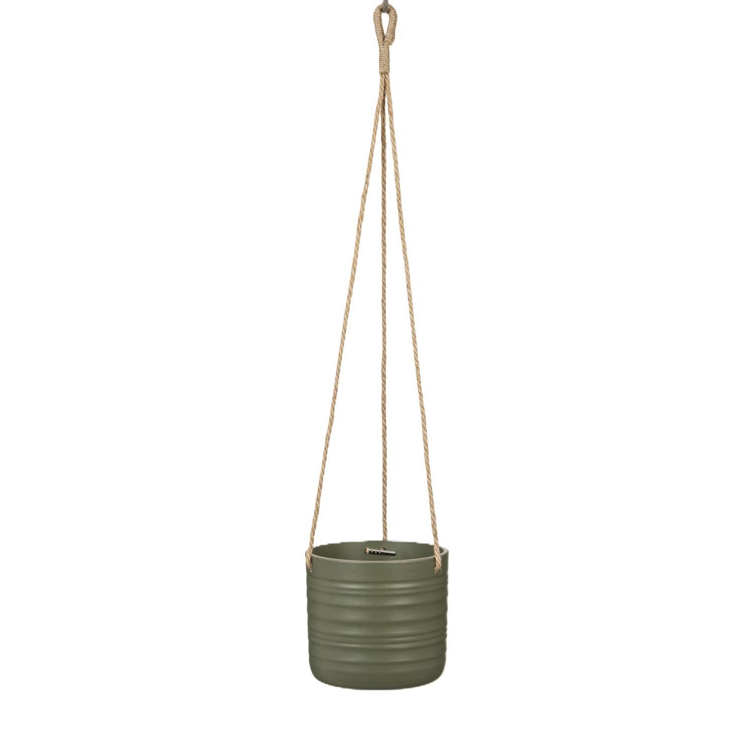 Indoor Hanging Cottage Cup Pot Dark Green 14.5cm 128 x 142 x 142mm