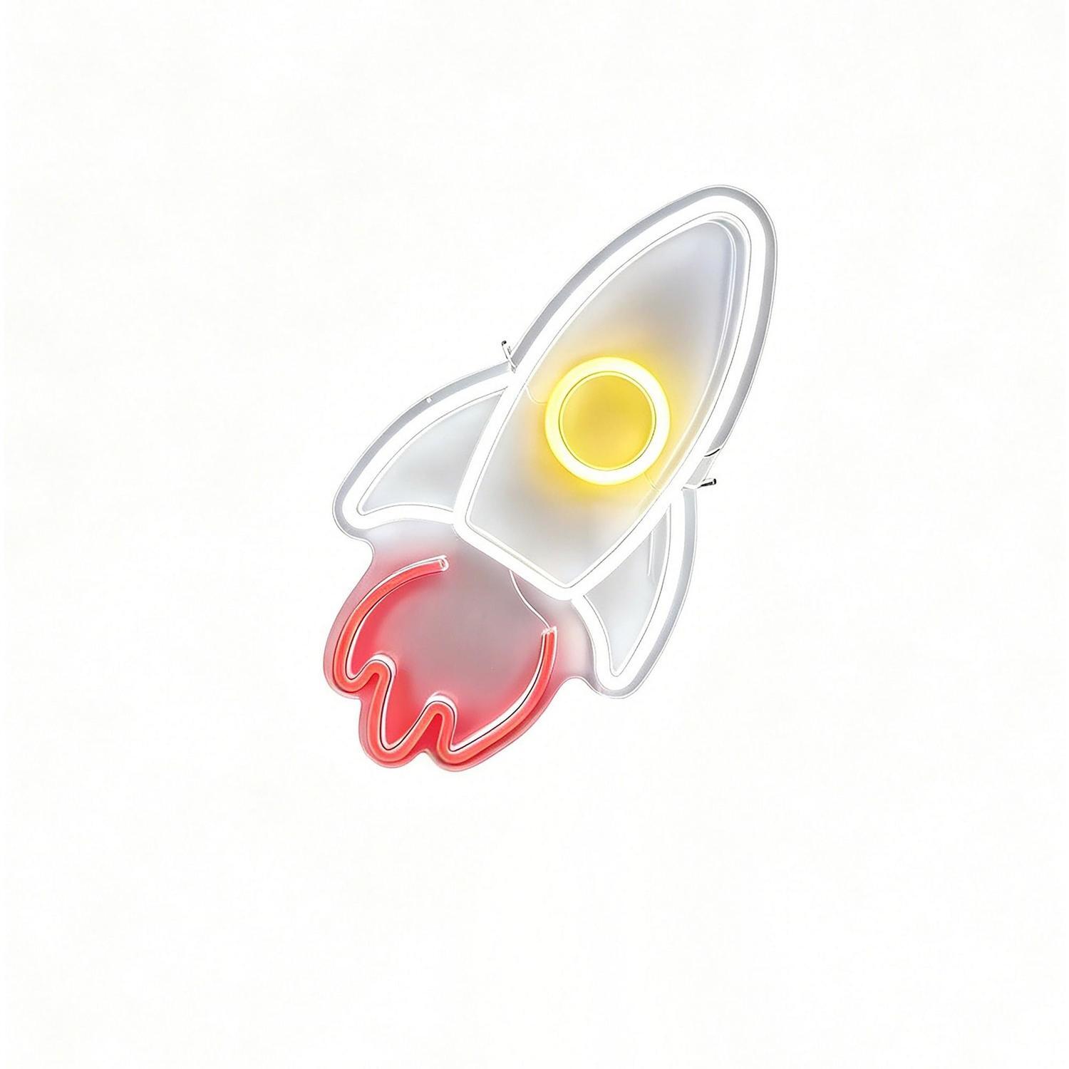 Rocket Neon Wall Light 510 x 270 x 20mm / 5V White