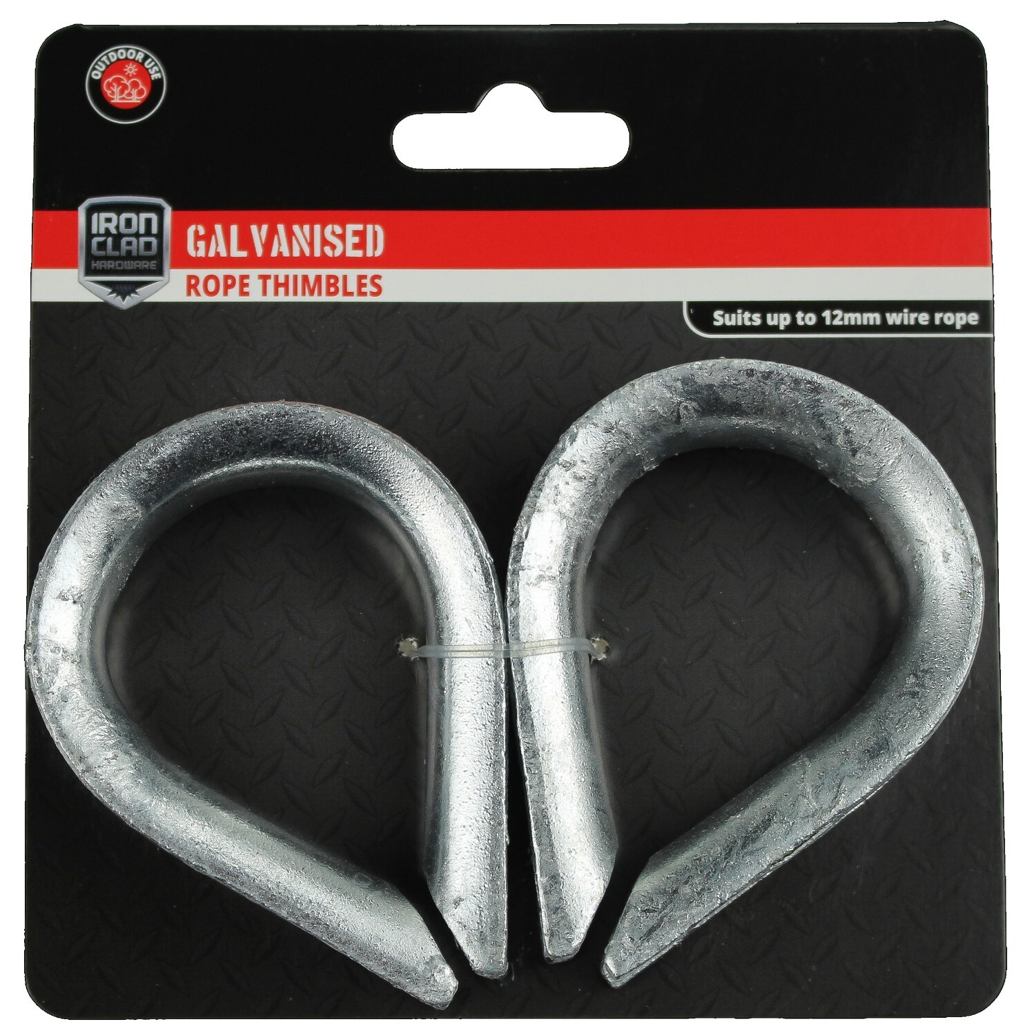 Rope Thimbles 12mm Galvanised
