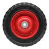 Rubber Tyred Steel Centered Wheel  200mm Red