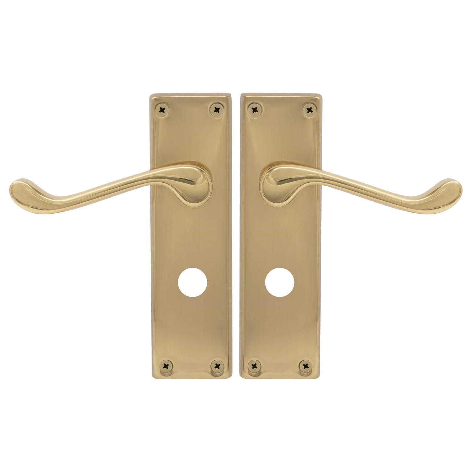 York Square Longplate Privacy 57mm Polished Brass