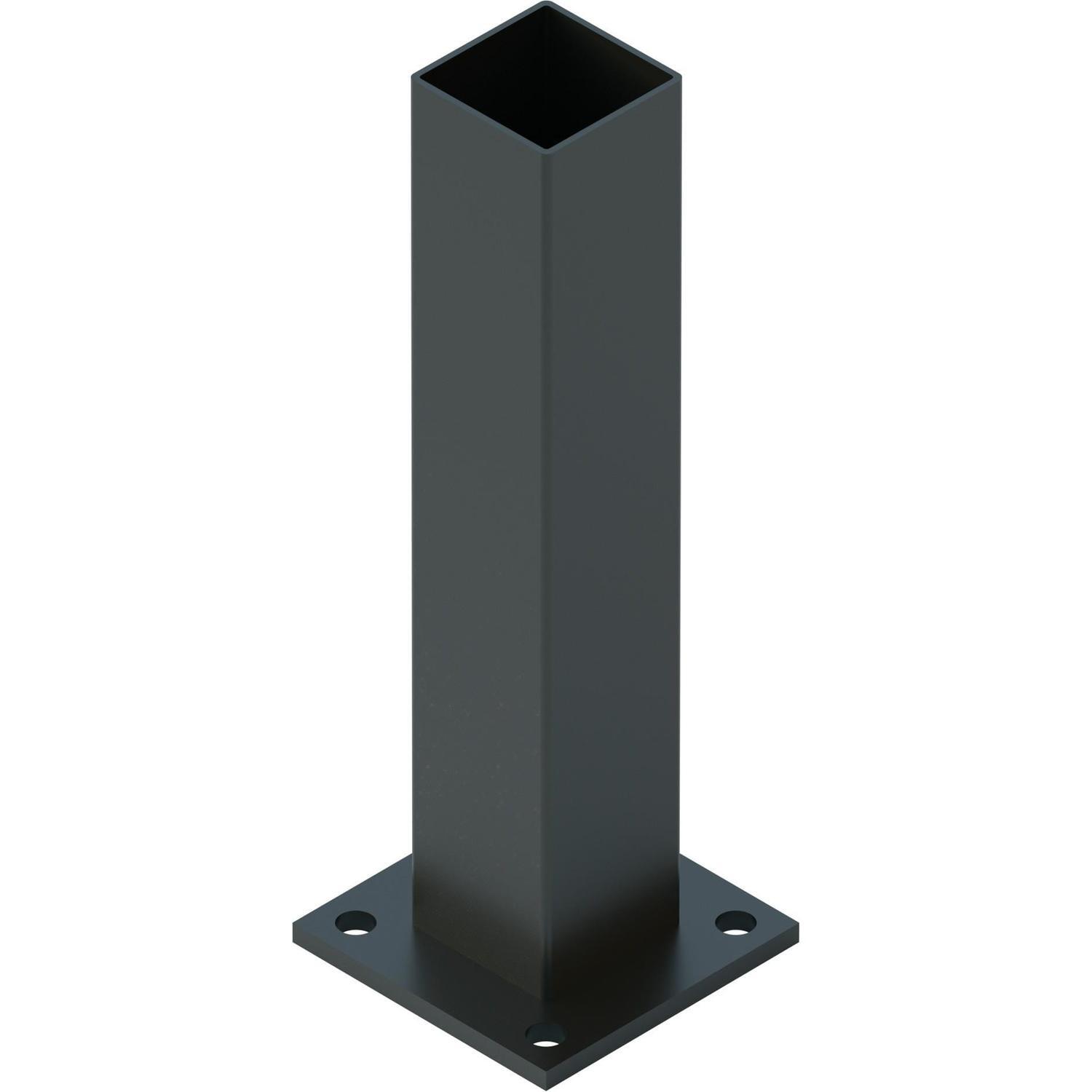 Flanged Post Steel  H: 65x65mm W: 2200mm Black