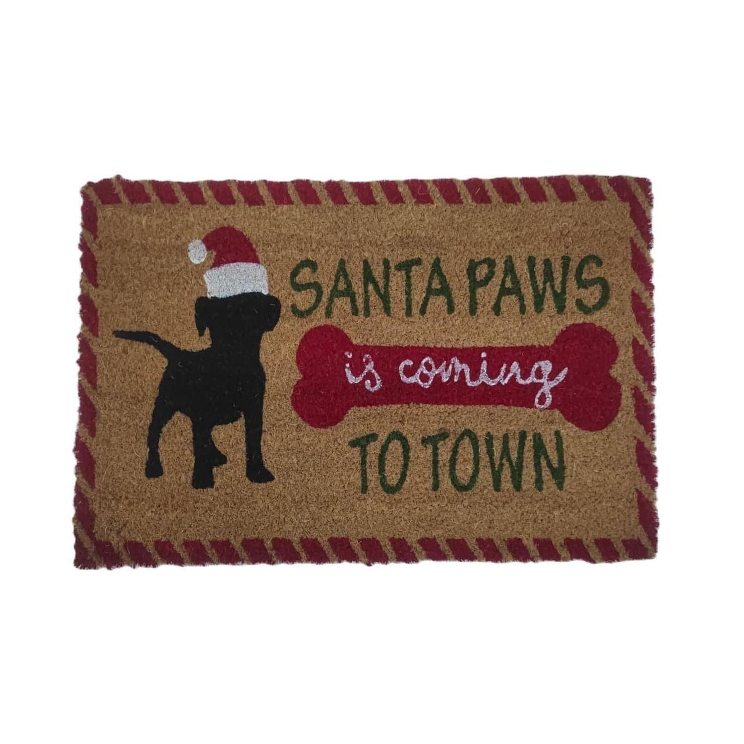 Santa Paws Door Mat Coir 600 x 400mm