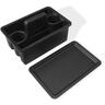 Works Caddy with Tray Lid Black