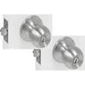 Entrance Knob Set Pack of 2 Satin Stainless Steel Finish