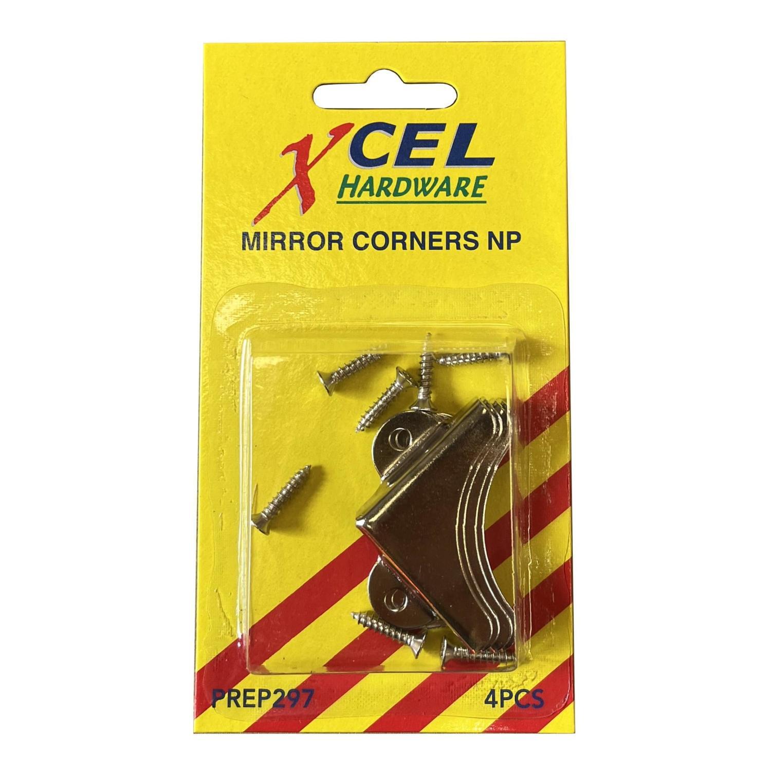 Mirror Corners Nickle Plated Finish Pack of 4
