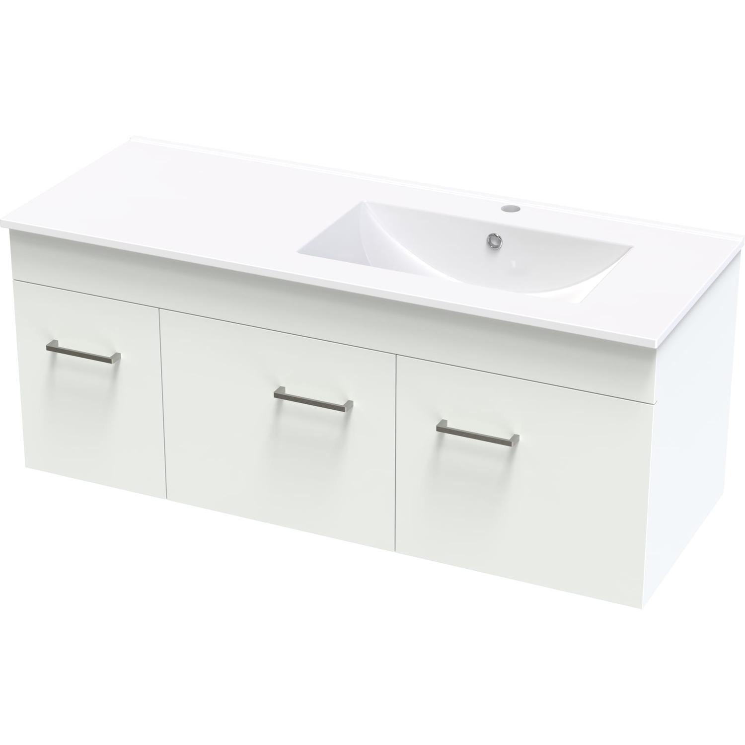 Classic Valley 1200 Right Hand Bowl Wall White Melamine