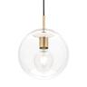 Madrid Clear Glass Pendant 25cm Brushed Brass