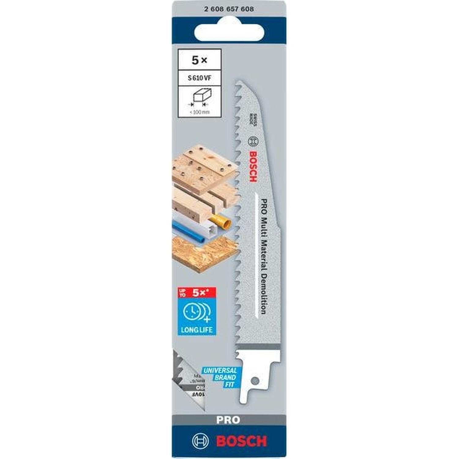 Recip Blade Heavy Wood+Metal 5PK 150mm
