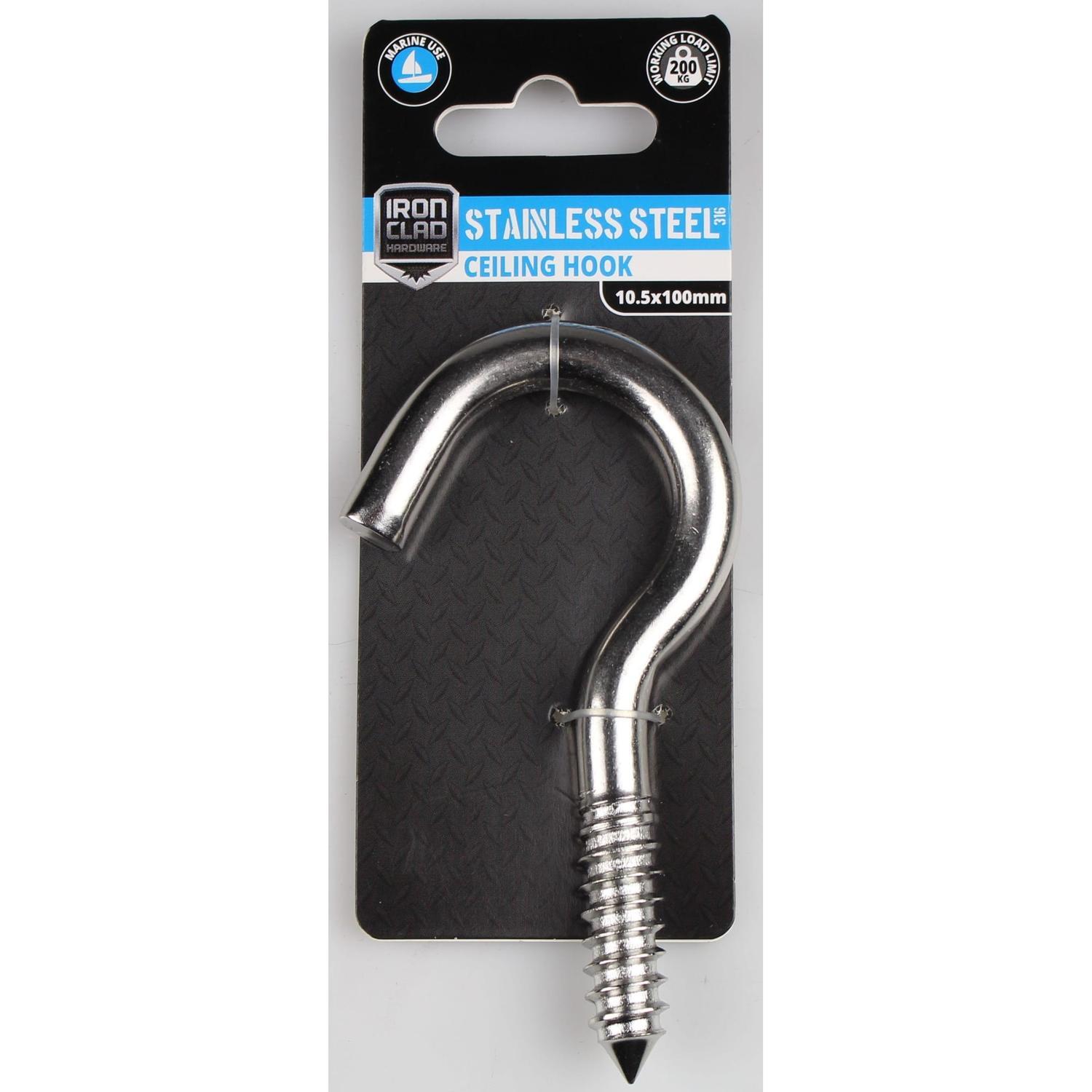 Ceiling Hooks 10.5x100mm Stainless Steel 316