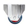Rubber Fixed Castor  80mm Blue
