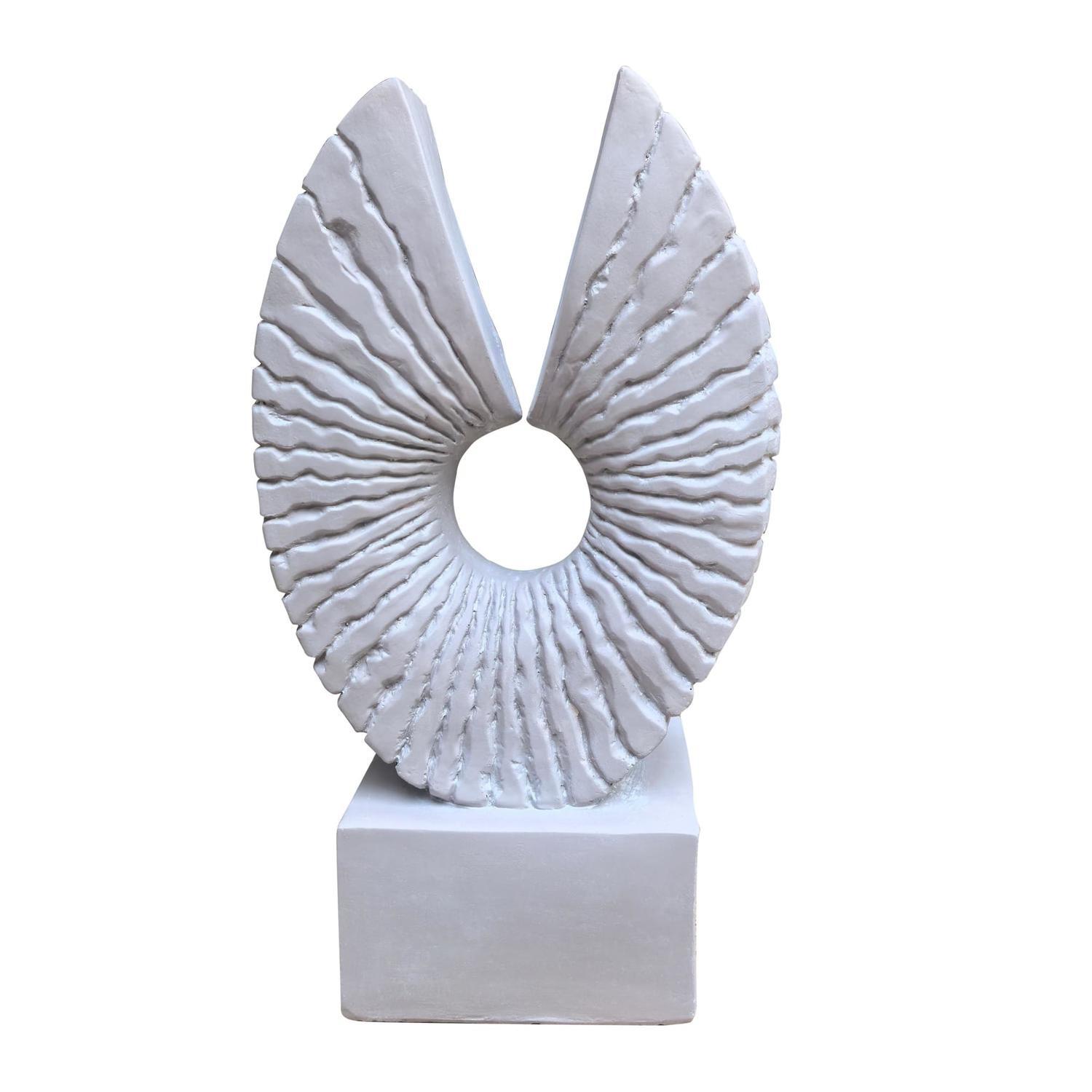 Aquatic Lightweight GRC Coral Fan Statue Oyster D30 x W15 x H53cm