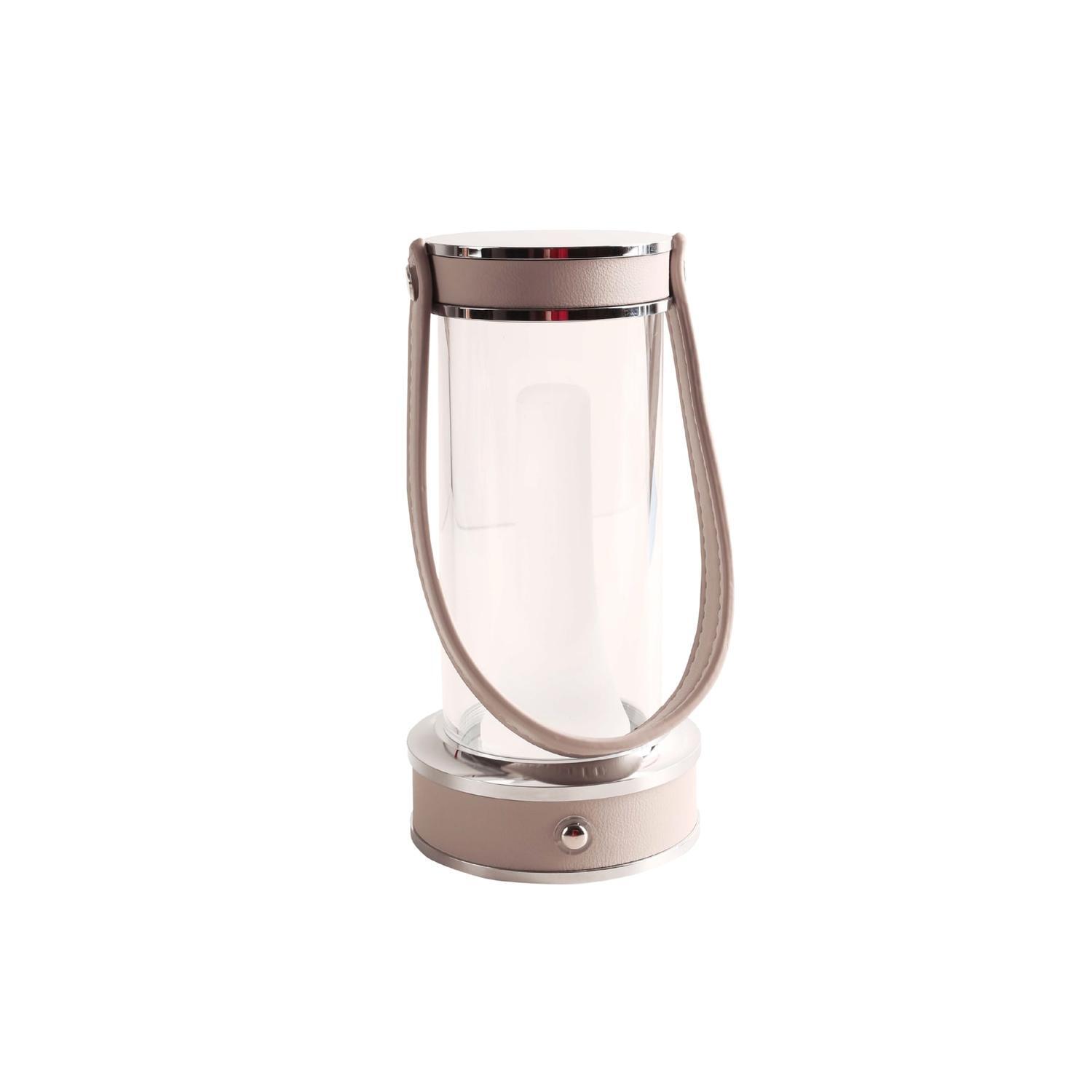 Faux Leather Lantern Lamp
