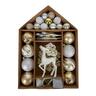 Christmas Ornaments Set Gold / White