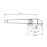 Window Handle Locking Wedgeless Left-Hand Sub Fix 107mm Black