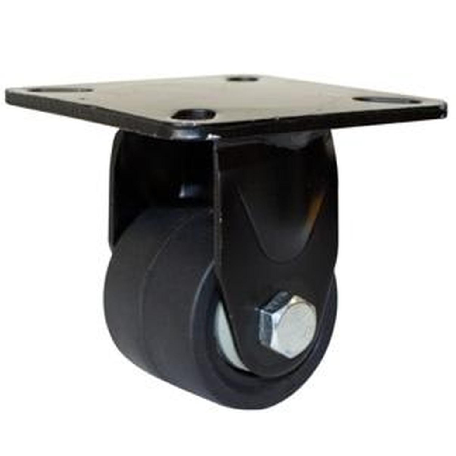 Low Profile Nylon Fixed Castor 50mm Black