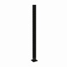 Aluminium Batten Flanged Fence Post H: 1300mm, W:60mm, D:60mm Black