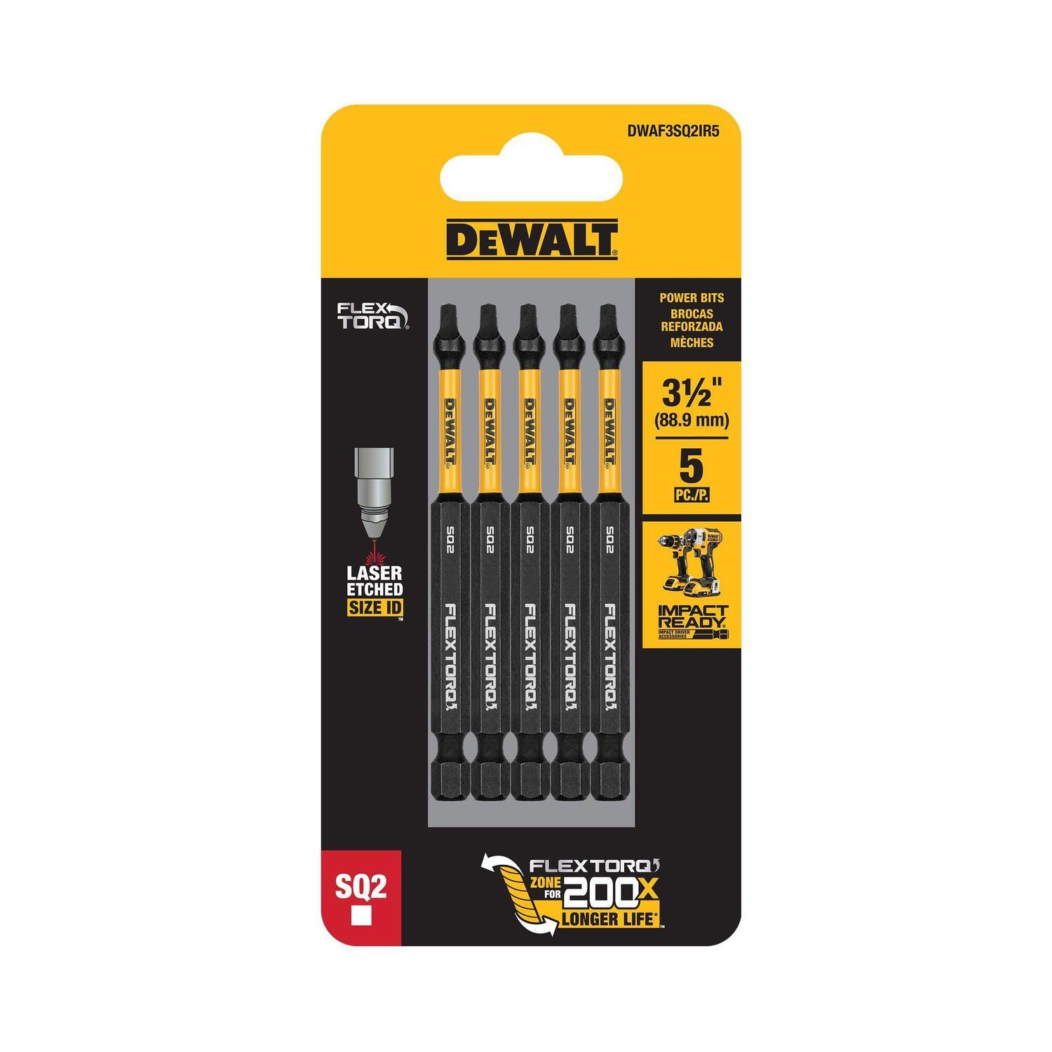 FLEXTORQ SQ2 Impact Screwdriving Bit  89mm - 5 Pack